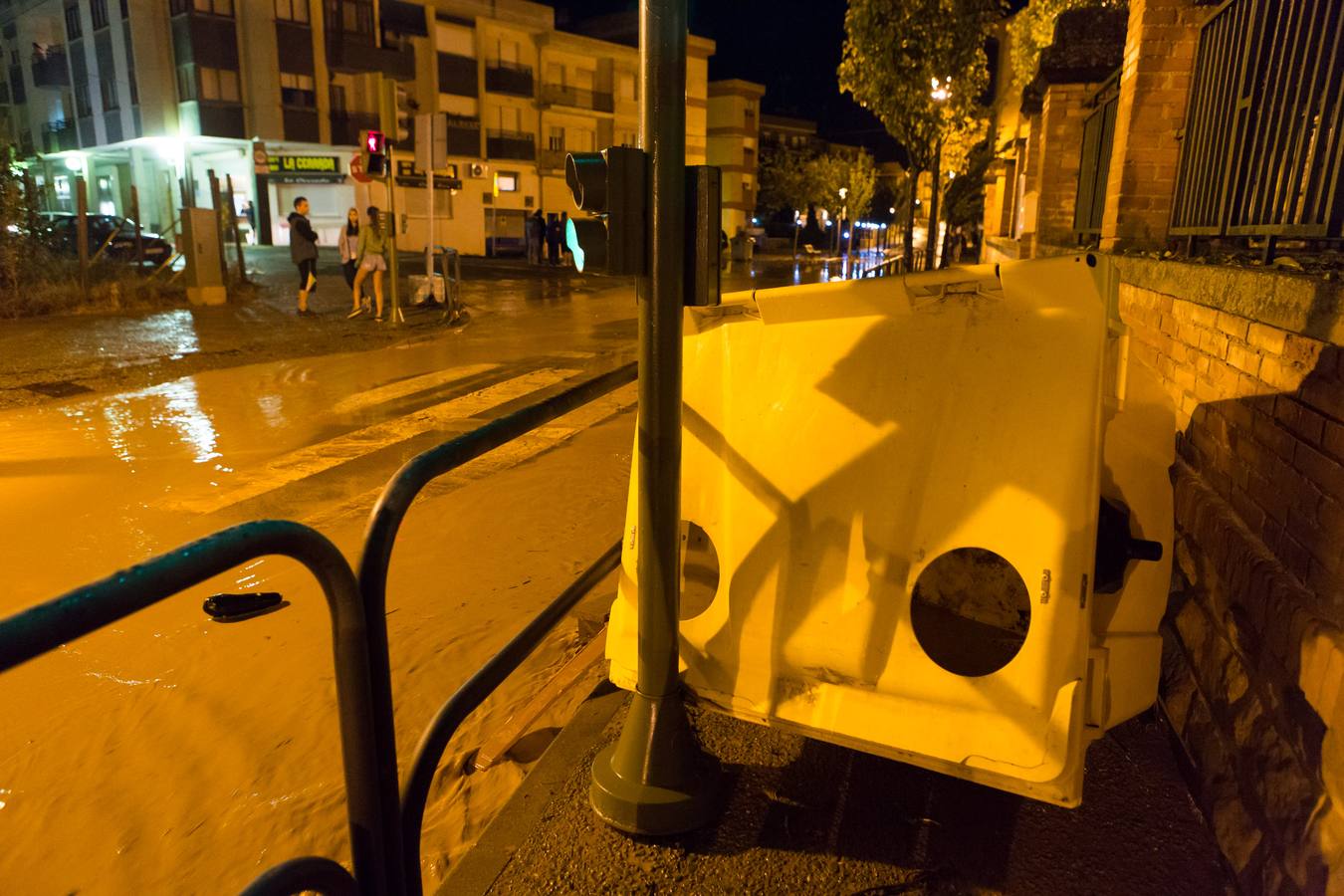 Primeras horas tras la tromba de agua de San Asensio