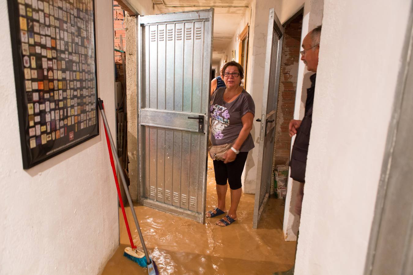 Primeras horas tras la tromba de agua de San Asensio