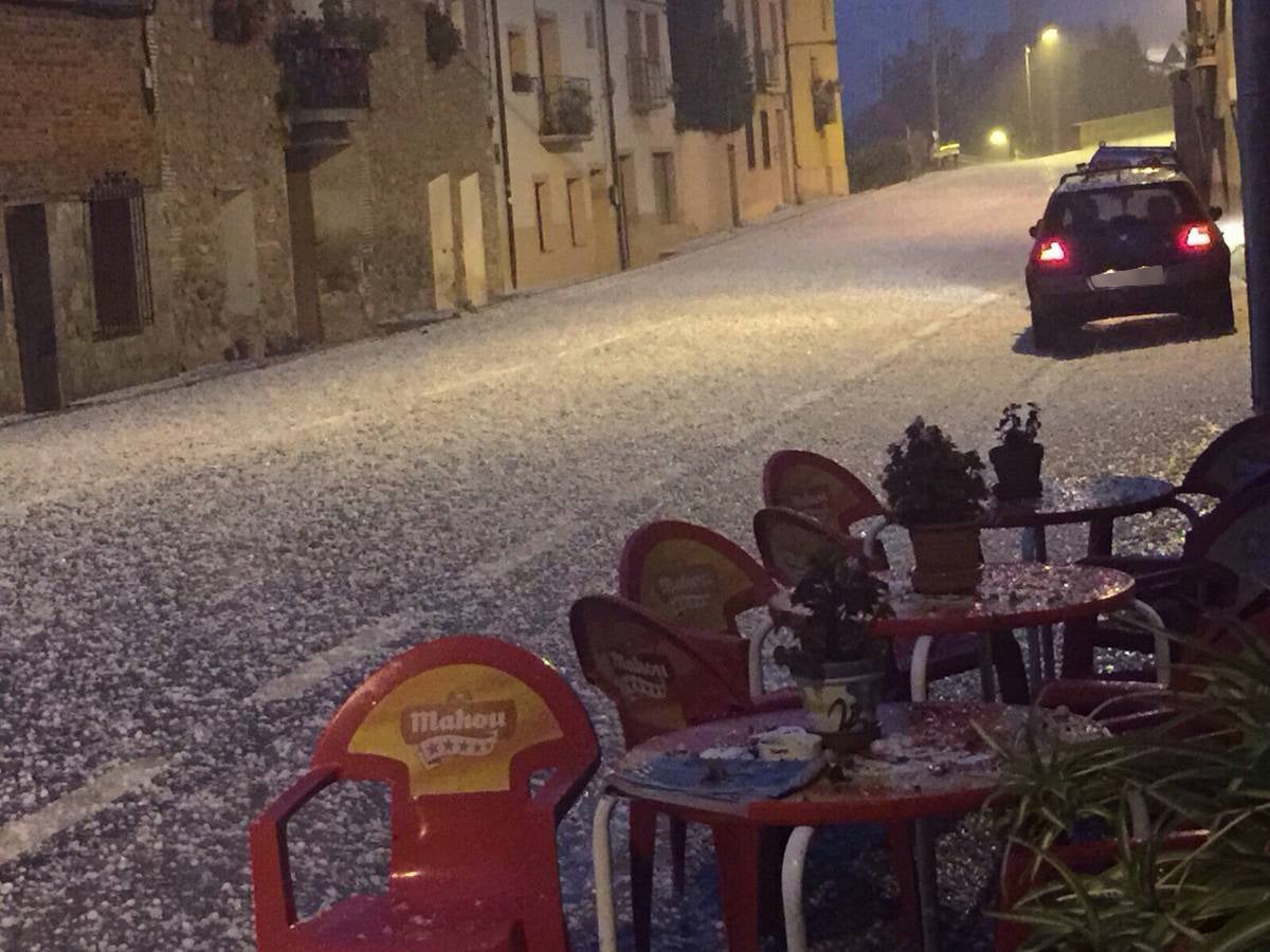 Granizada en Albelda, Nalda, Islallana, Nieva y Torrecilla