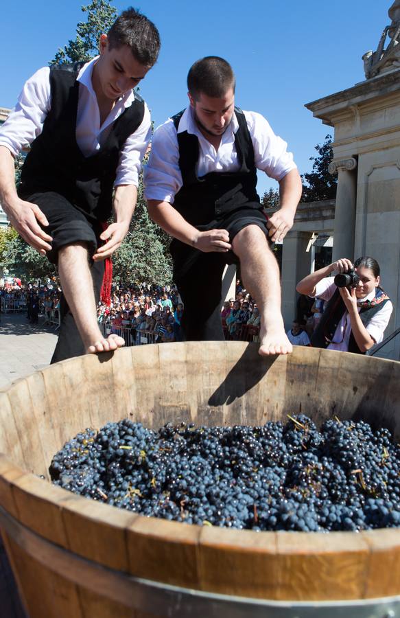 Ceniceros preside su primer pisado de la uva (II)