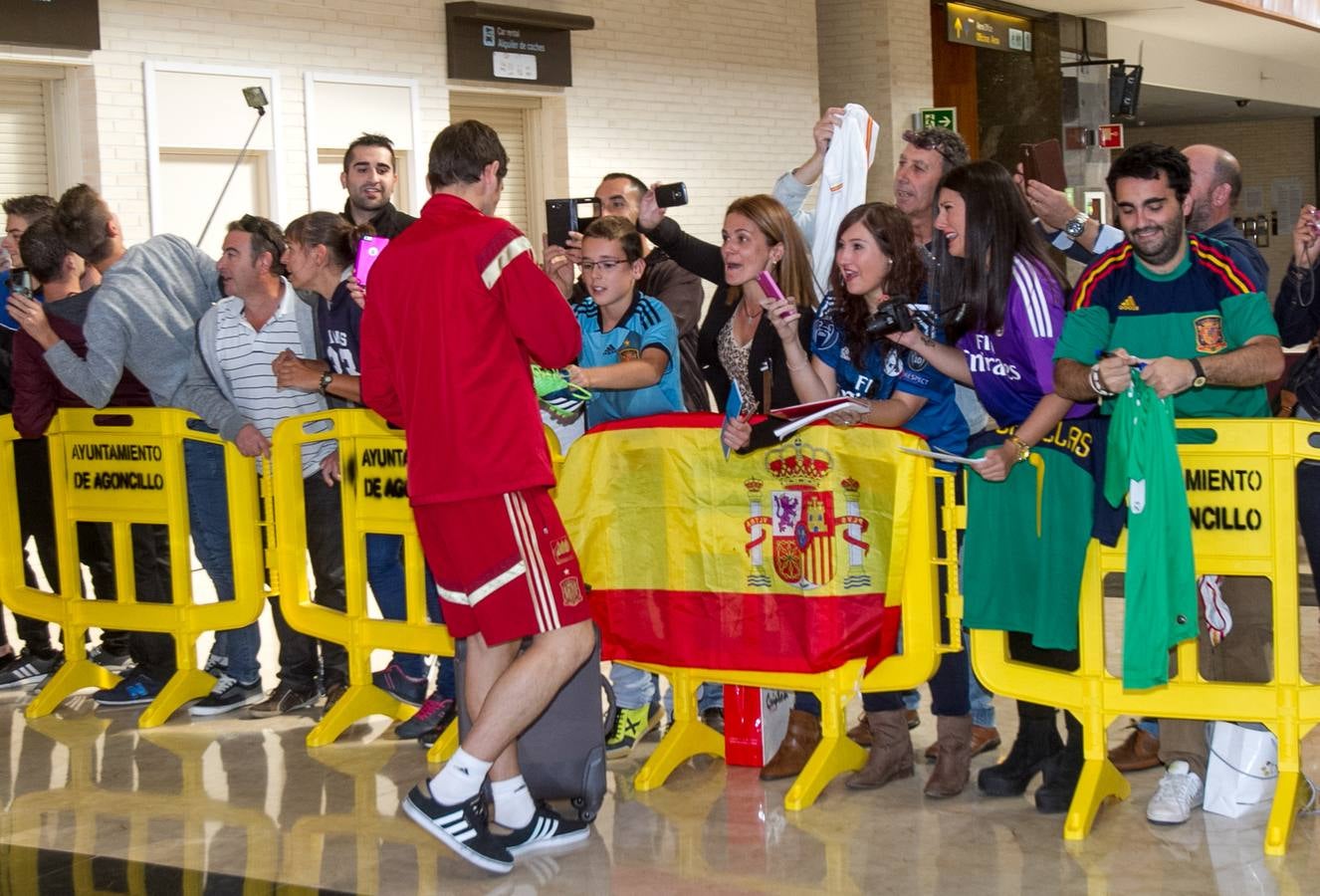 La selección española de fútbol llega a Logroño