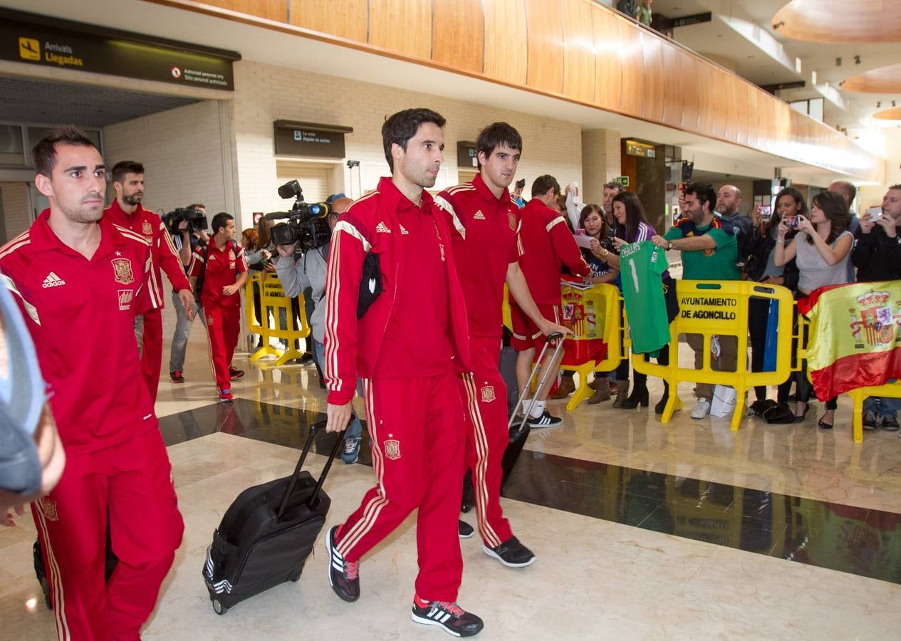 La selección española de fútbol llega a Logroño