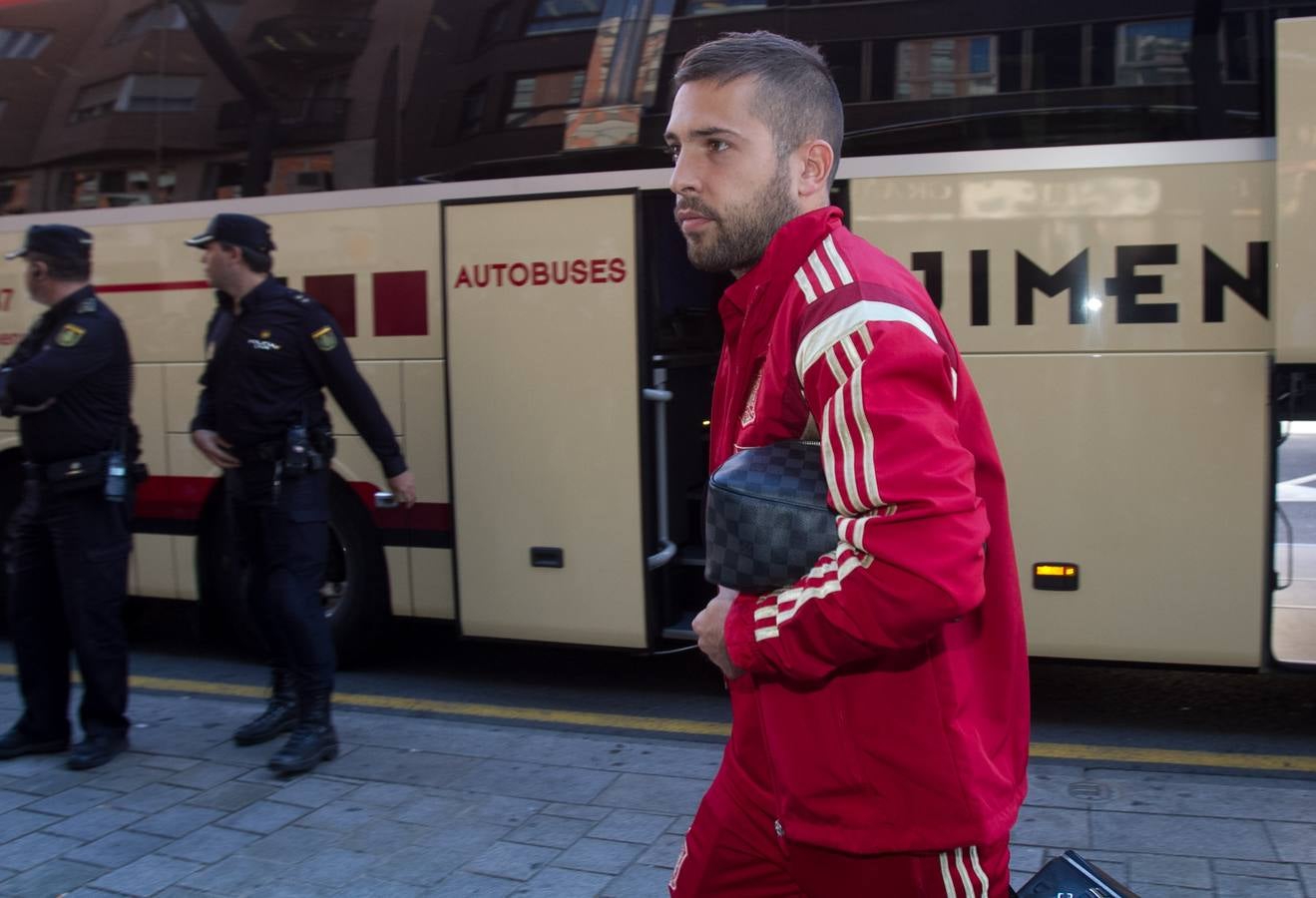 La selección española de fútbol llega a Logroño