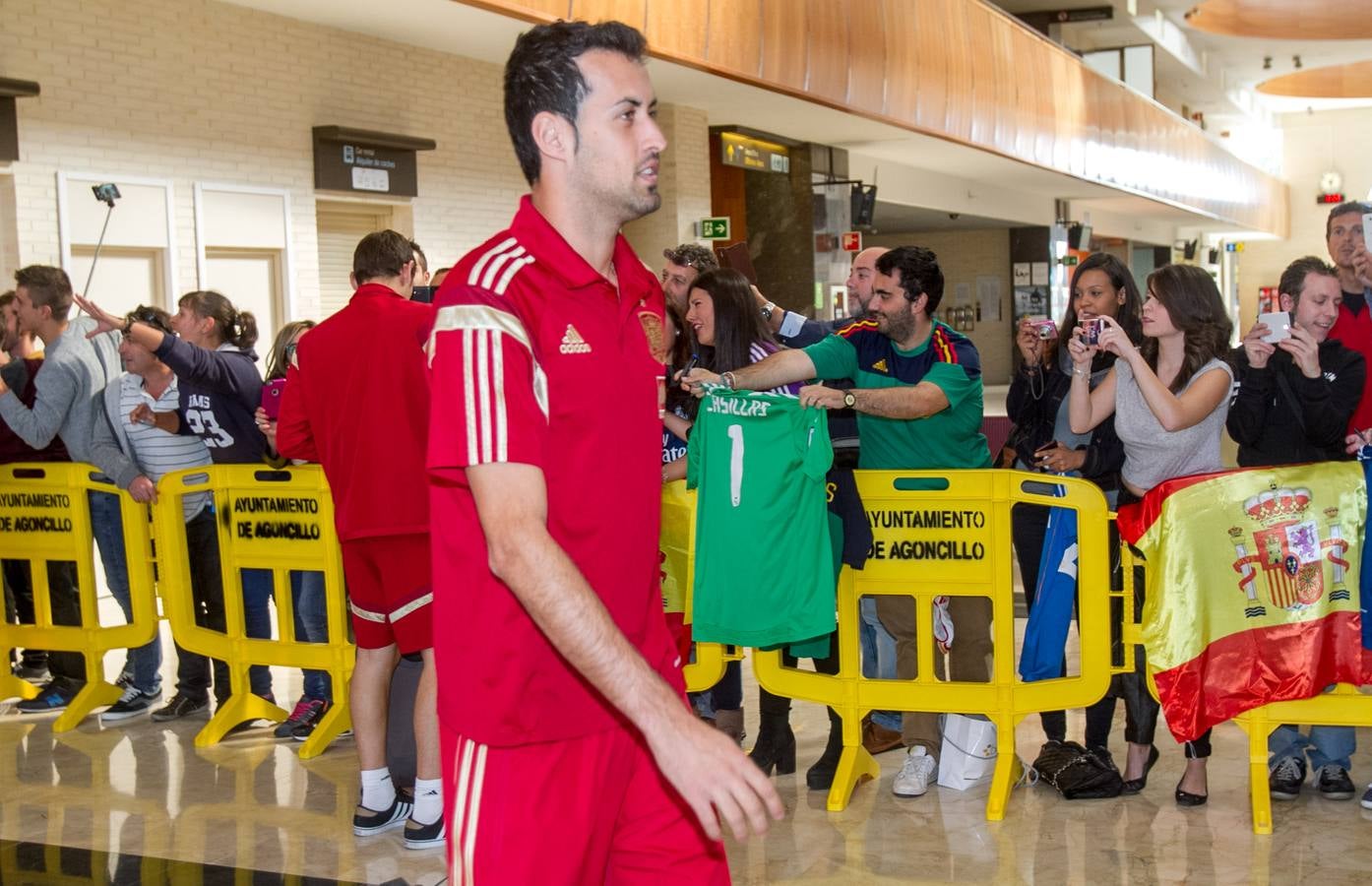 La selección española de fútbol llega a Logroño