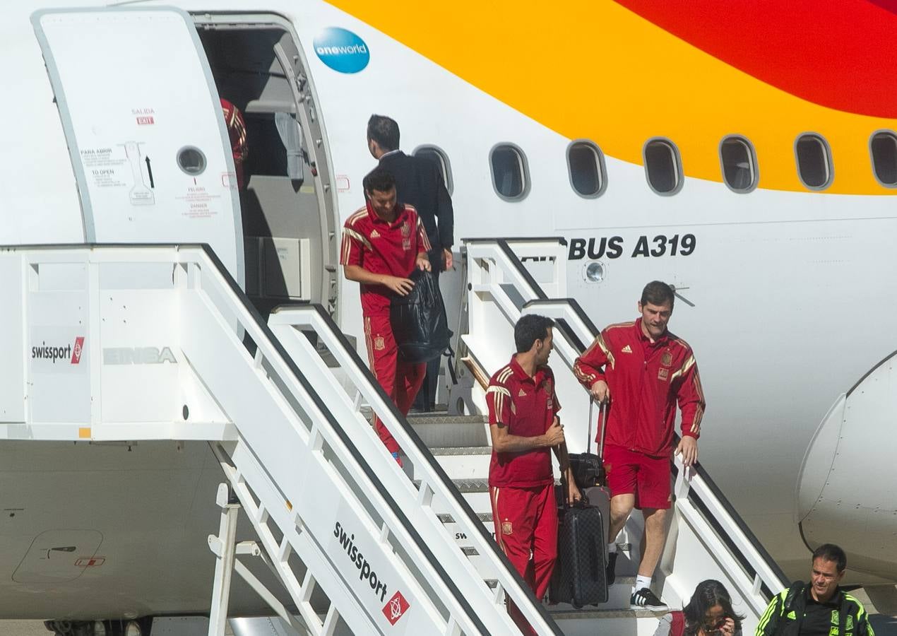 La selección española de fútbol llega a Logroño