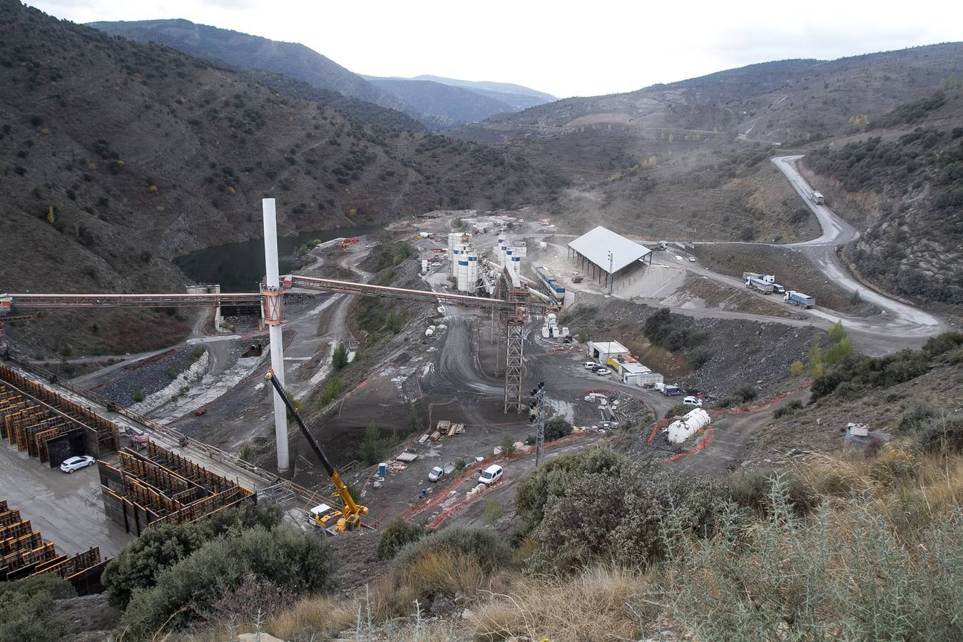 Las obras de la presa de Enciso