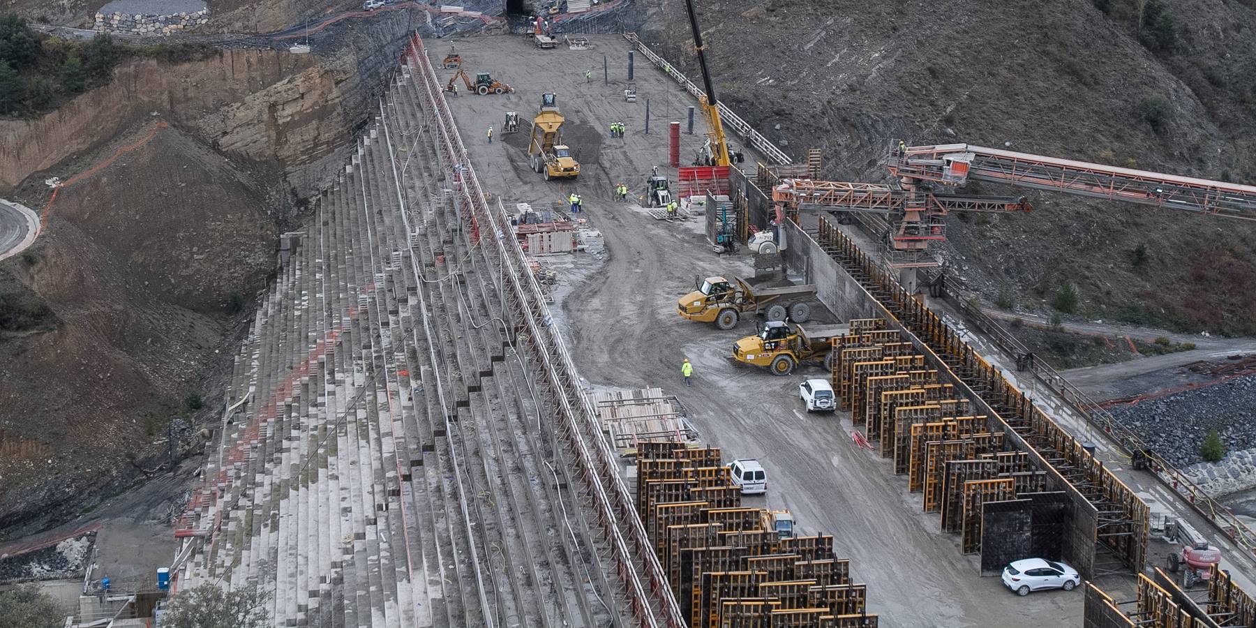 Las obras de la presa de Enciso