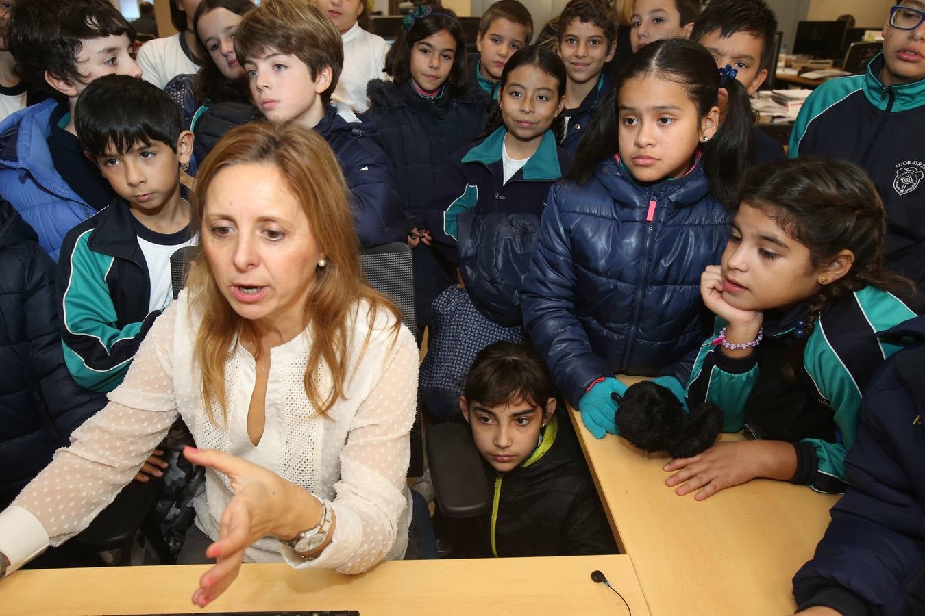 Hoy nos visitan los alumnos de 5º A de las Adoratrices