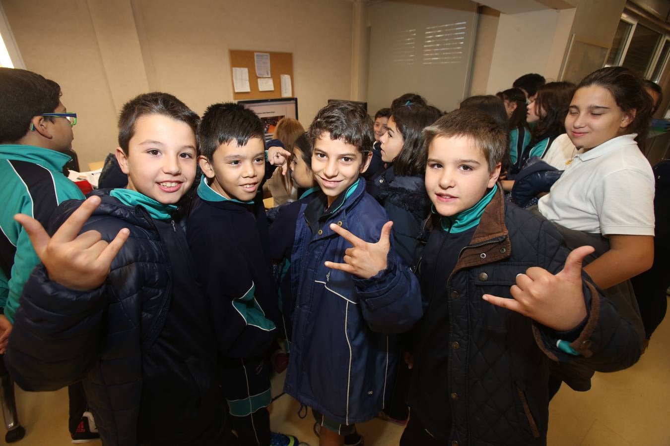 Hoy nos visitan los alumnos de 5º A de las Adoratrices