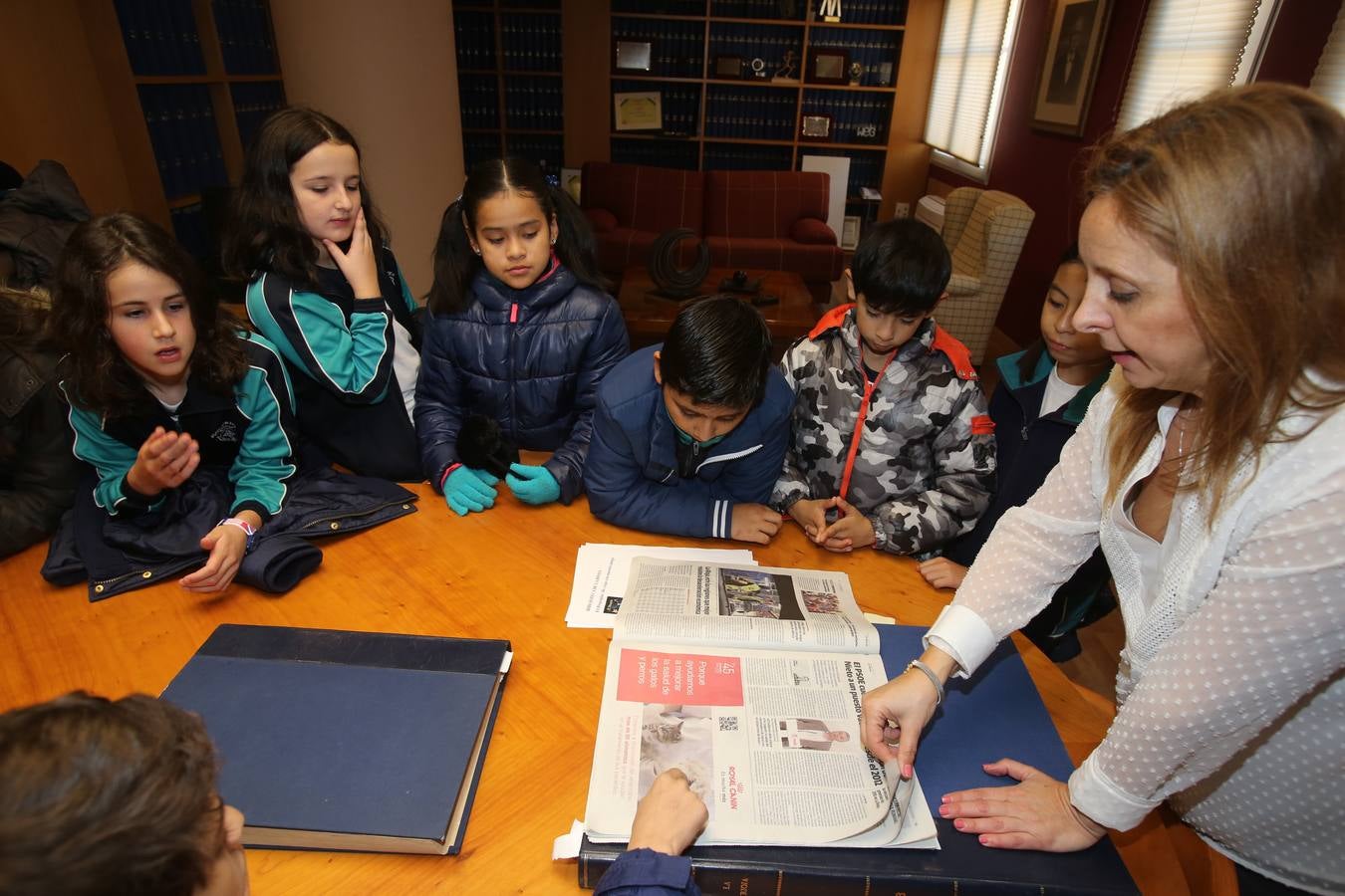 Hoy nos visitan los alumnos de 5º A de las Adoratrices