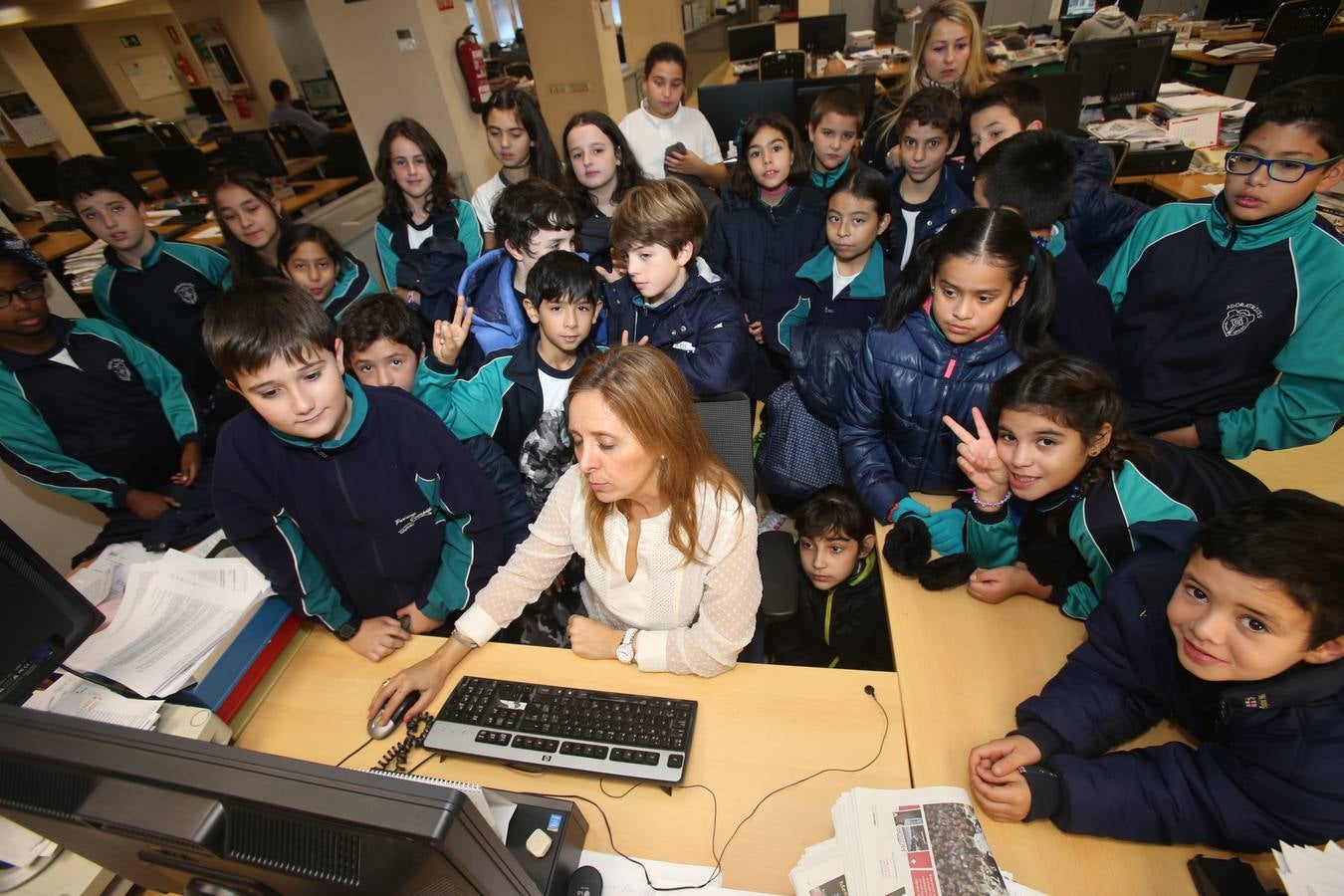 Hoy nos visitan los alumnos de 5º A de las Adoratrices