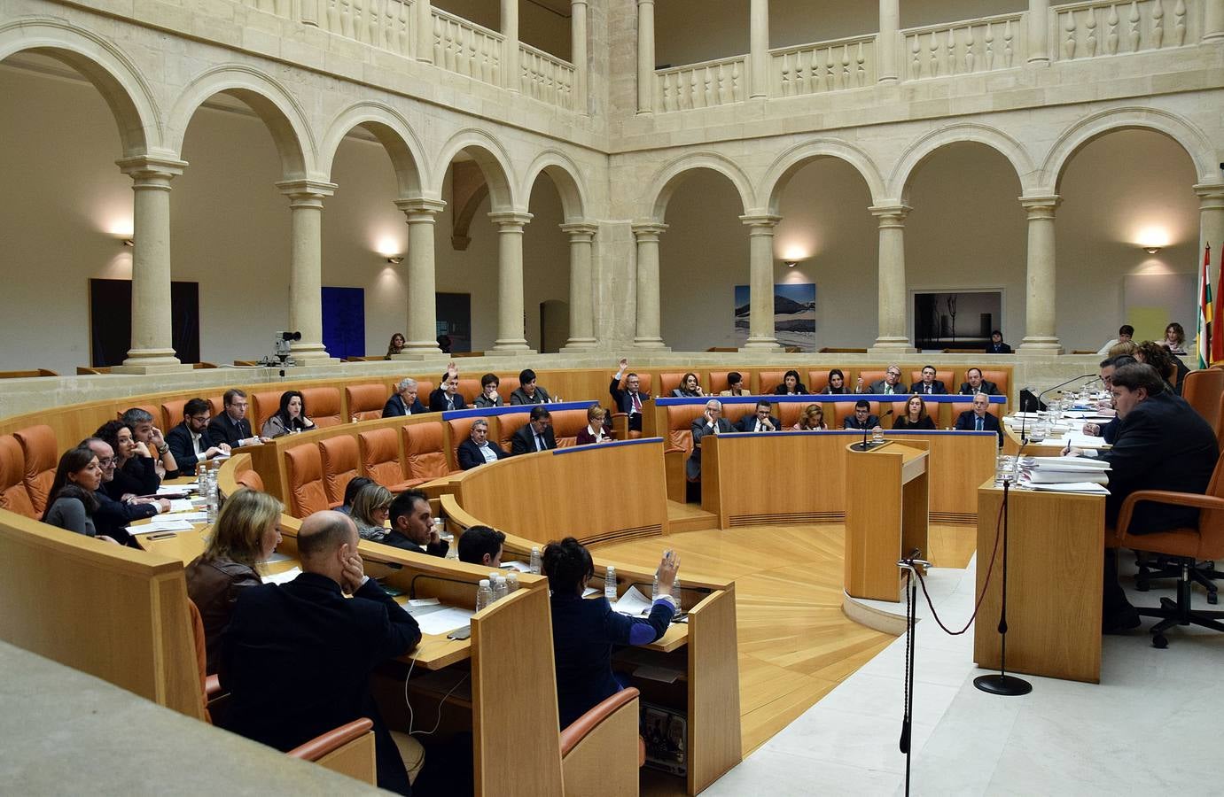 Gestos y manos alzadas (o no) en el Parlamento riojano