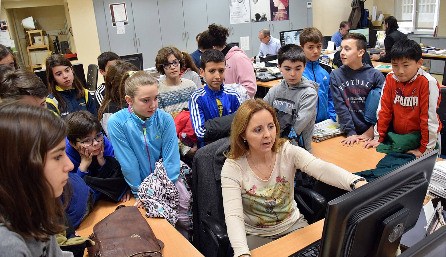 Los alumnos de 6º C del Colegio Las Gaunas visitan la multimedia de Diario LA RIOJA