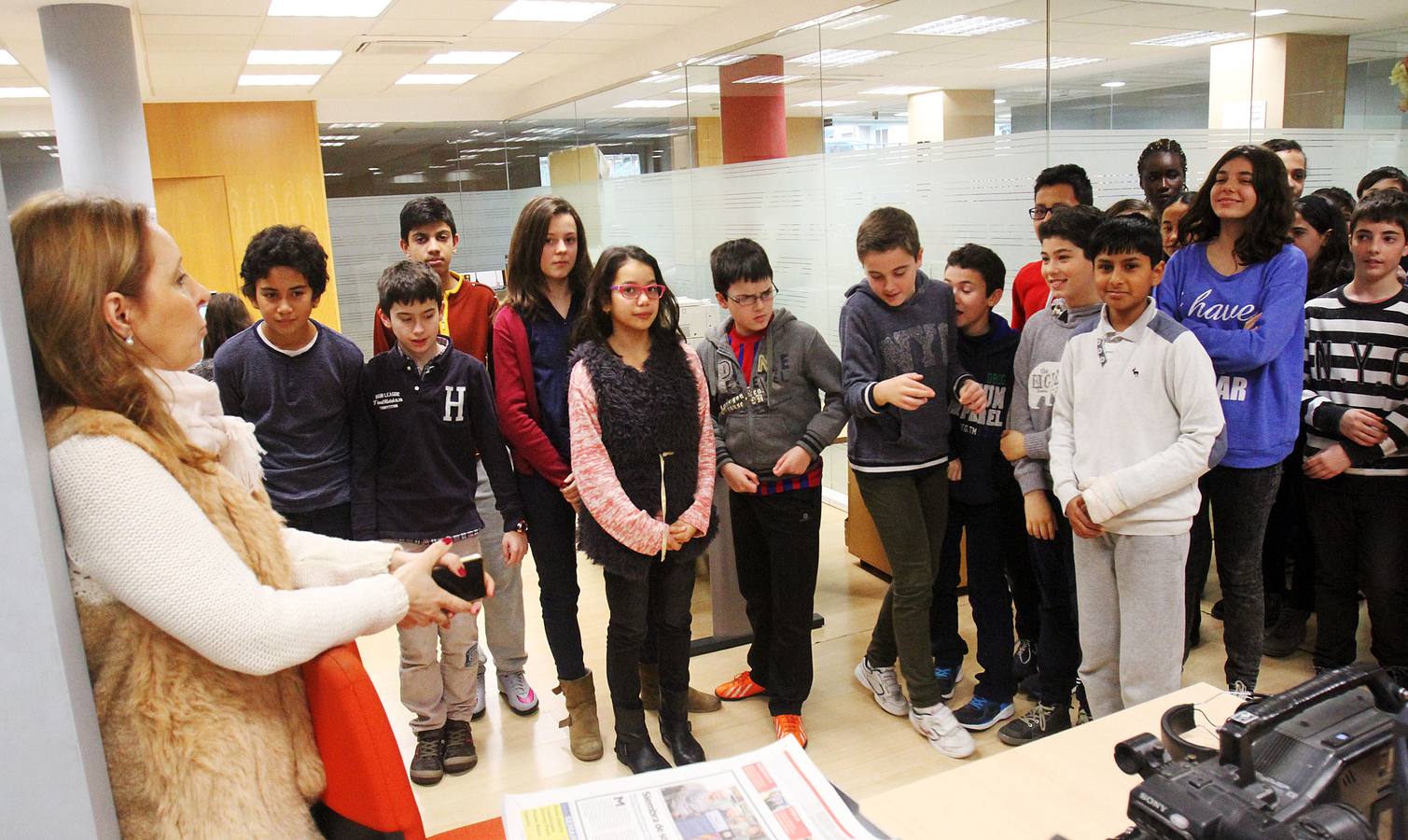 Los alumnos de 6º de Primaria del Colegio General Espartero visita la multimedia de Diario LA RIOJA
