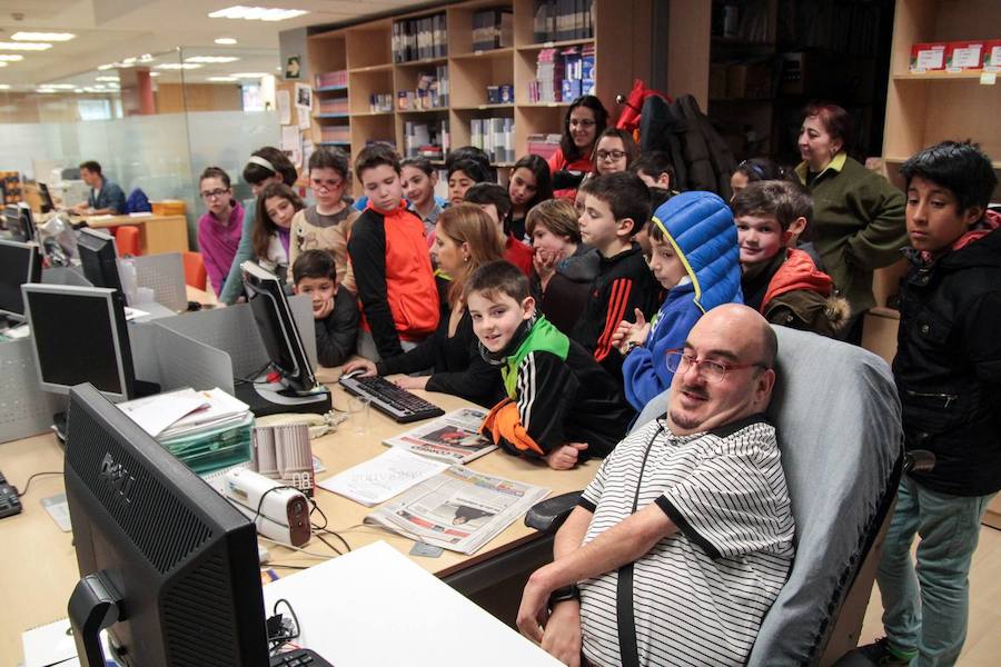 Los alumnos de 5º de Primaria del Colegio Milenario de la Lengua visitan la multimedia de Diario LA RIOJA