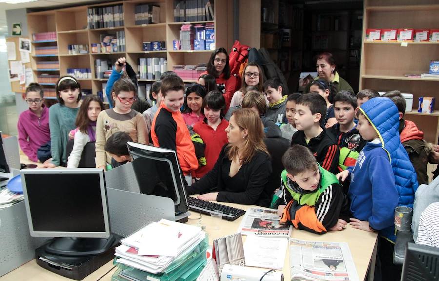 Los alumnos de 5º de Primaria del Colegio Milenario de la Lengua visitan la multimedia de Diario LA RIOJA