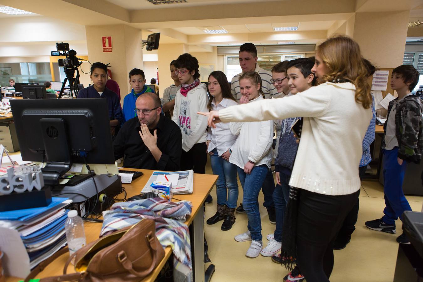 Los alumnos de 2º de la ESO del IES Celso Díaz, de Arnedo, visitan la multimedia de Diario LA RIOJA