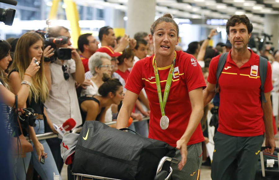 Llegada de los deportistas españoles tras los Juegos de Río