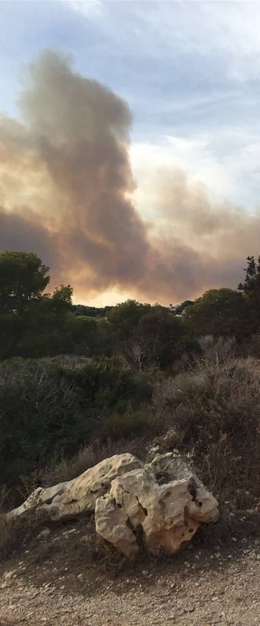 Imágenes del incendio en Jávea