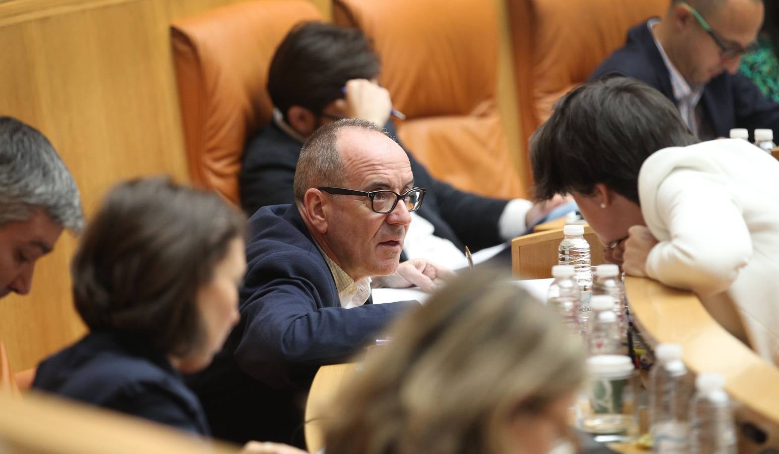 Los gestos en el Pleno del Parlamento riojano