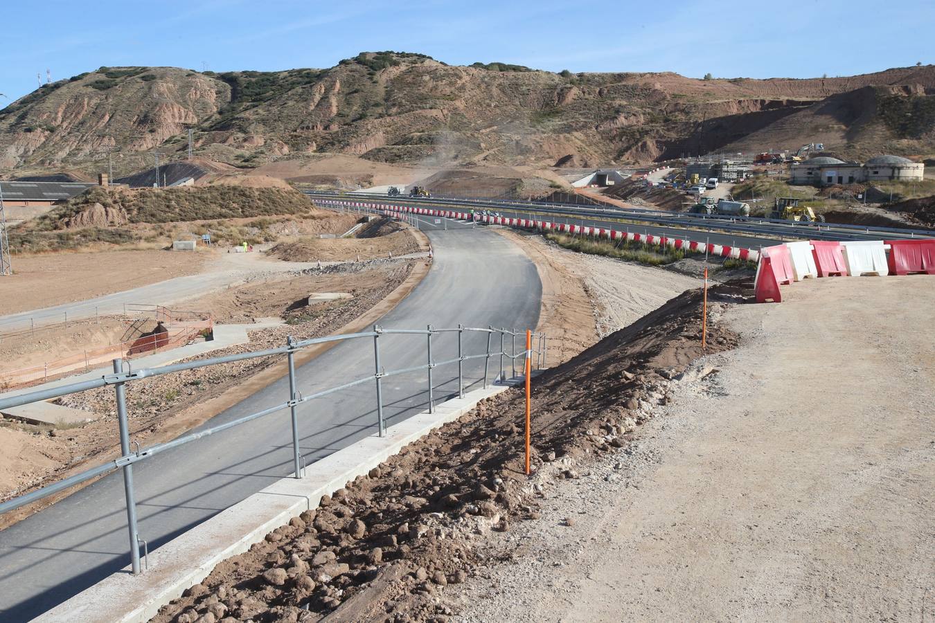 Visita a las obras del enlace de Recajo entre la circunvalación de Logroño, la carretera nacional N-232 y la autopista AP-68