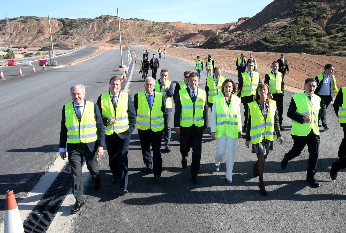 Visita a las obras del enlace de Recajo entre la circunvalación de Logroño, la carretera nacional N-232 y la autopista AP-68