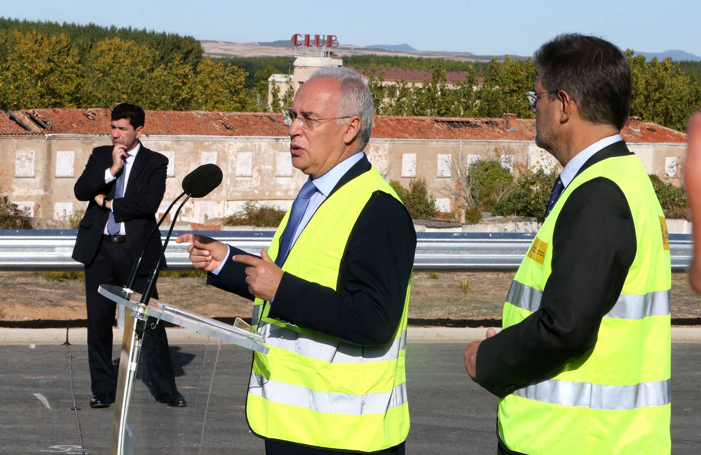 Visita a las obras del enlace de Recajo entre la circunvalación de Logroño, la carretera nacional N-232 y la autopista AP-68