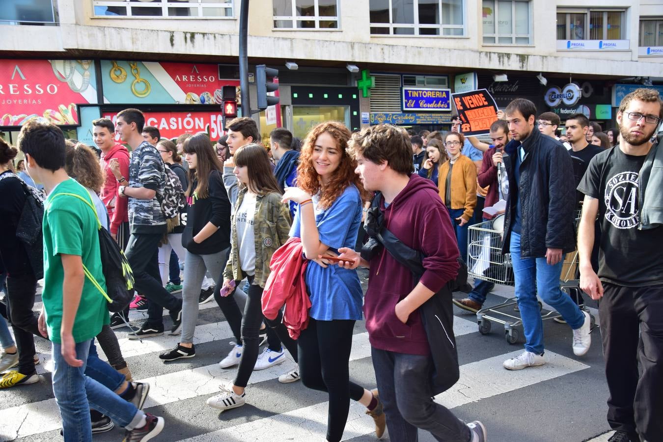 Manifestación de estudiantes en Logroño contra las reválidas y la LOMCE