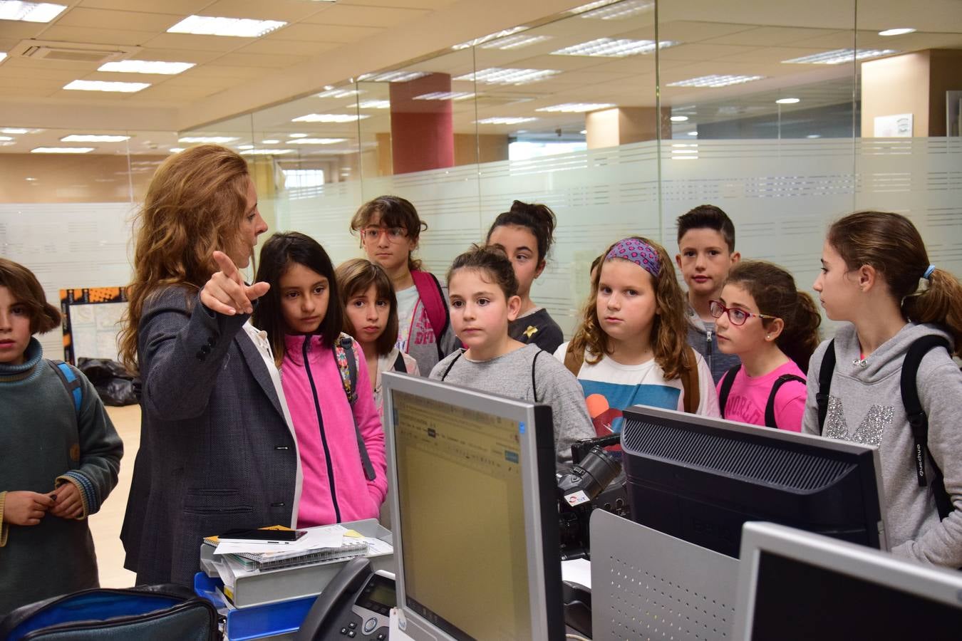 Arrancan las visitas a la multimedia de Diario LA RIOJA con el Colegio de Medrano