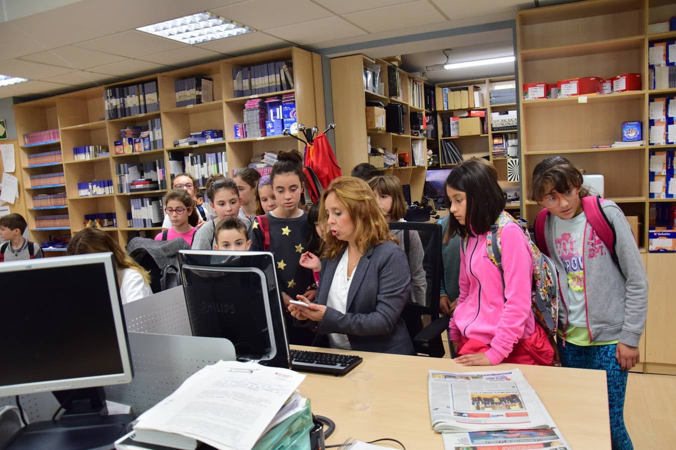 Arrancan las visitas a la multimedia de Diario LA RIOJA con el Colegio de Medrano