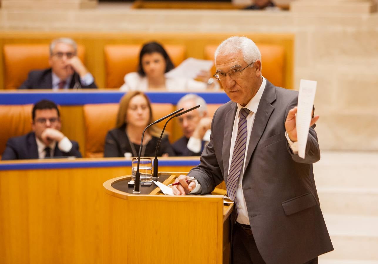 Los gestos del Pleno en el Parlamento riojano