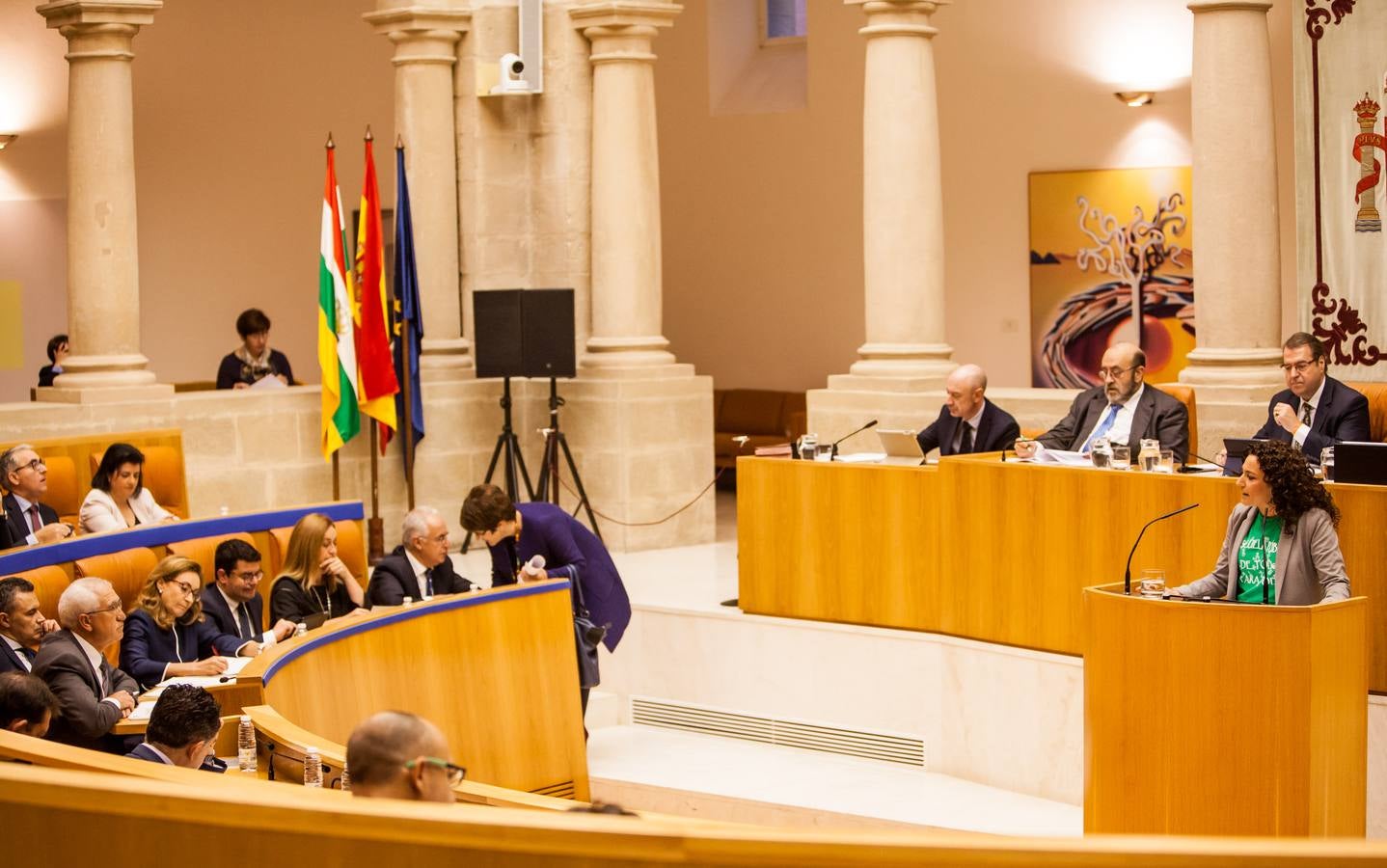 Los gestos del Pleno en el Parlamento riojano