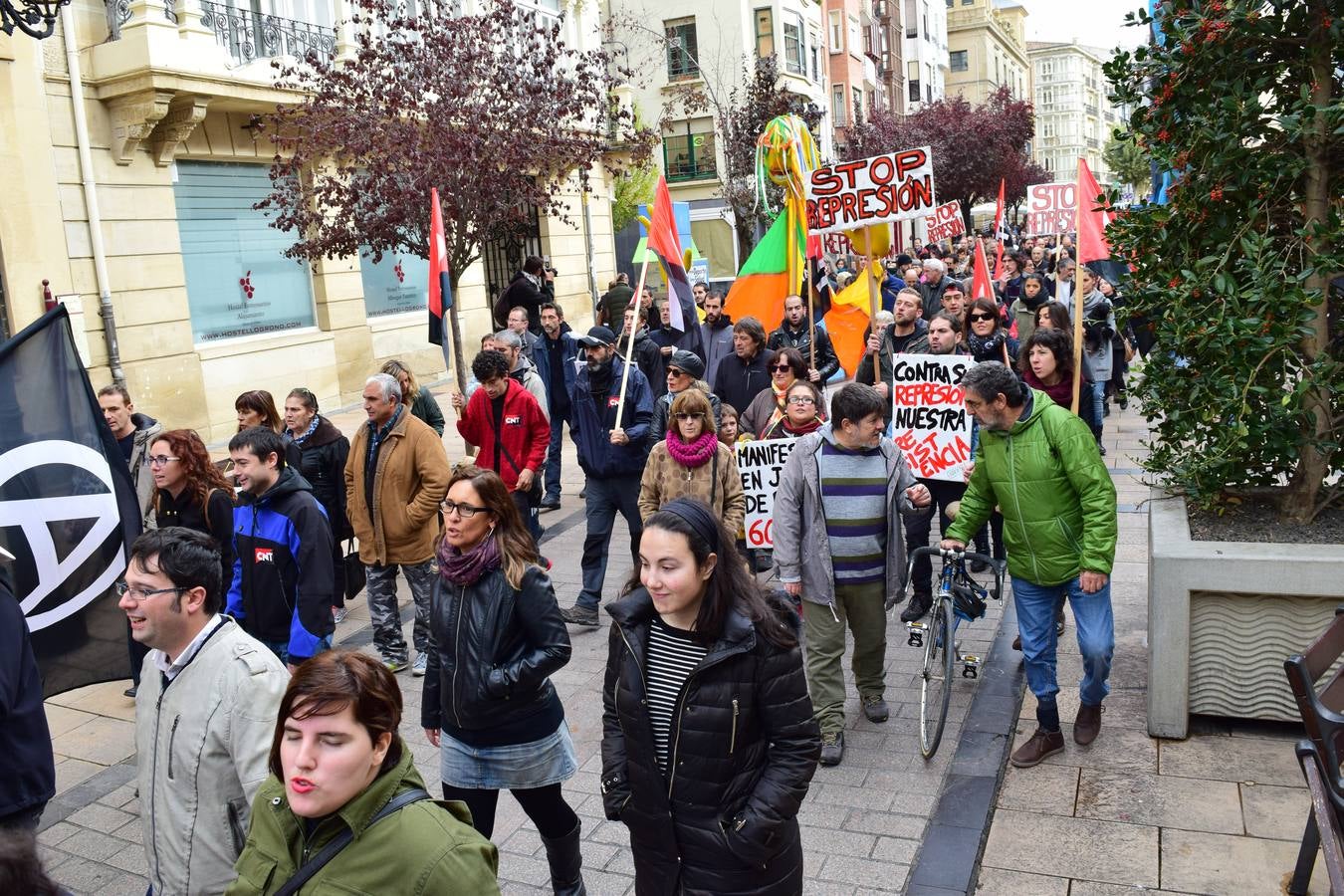 Unas 300 personas se manifiestan por el fin del proceso de los detenidos en el 14N