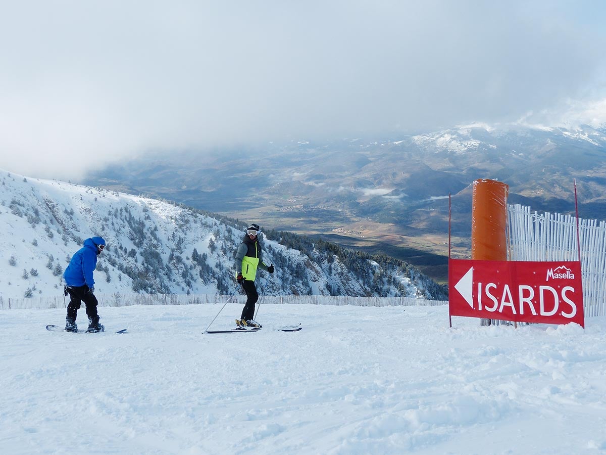 El primer fin de semana de nieve, en imágenes