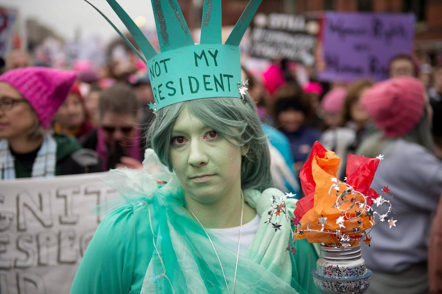 La Marcha de las Mujeres contra Trump, en imágenes