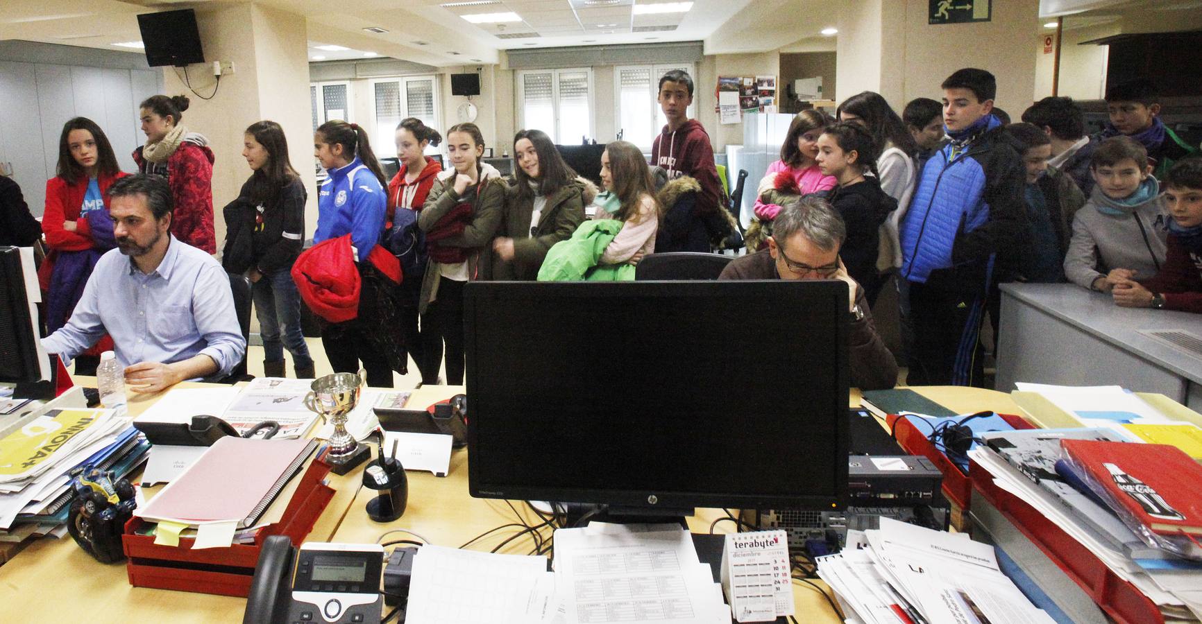 Los alumnos de 6º B del Ceip Las Gaunas de Logroño visitan la multimedia de Diario LA RIOJA