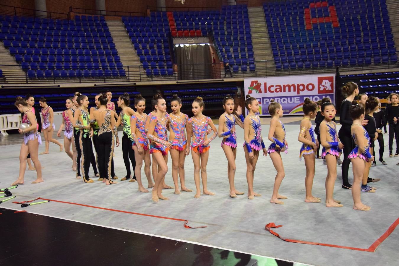 La selección de gimnasia rítimica, en Logroño