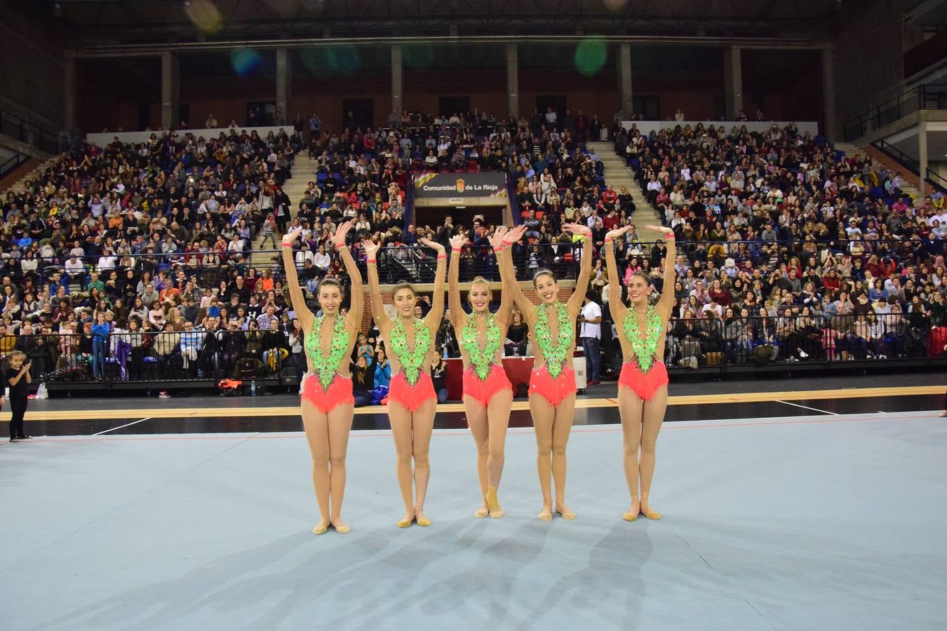 La selección de gimnasia rítimica, en Logroño