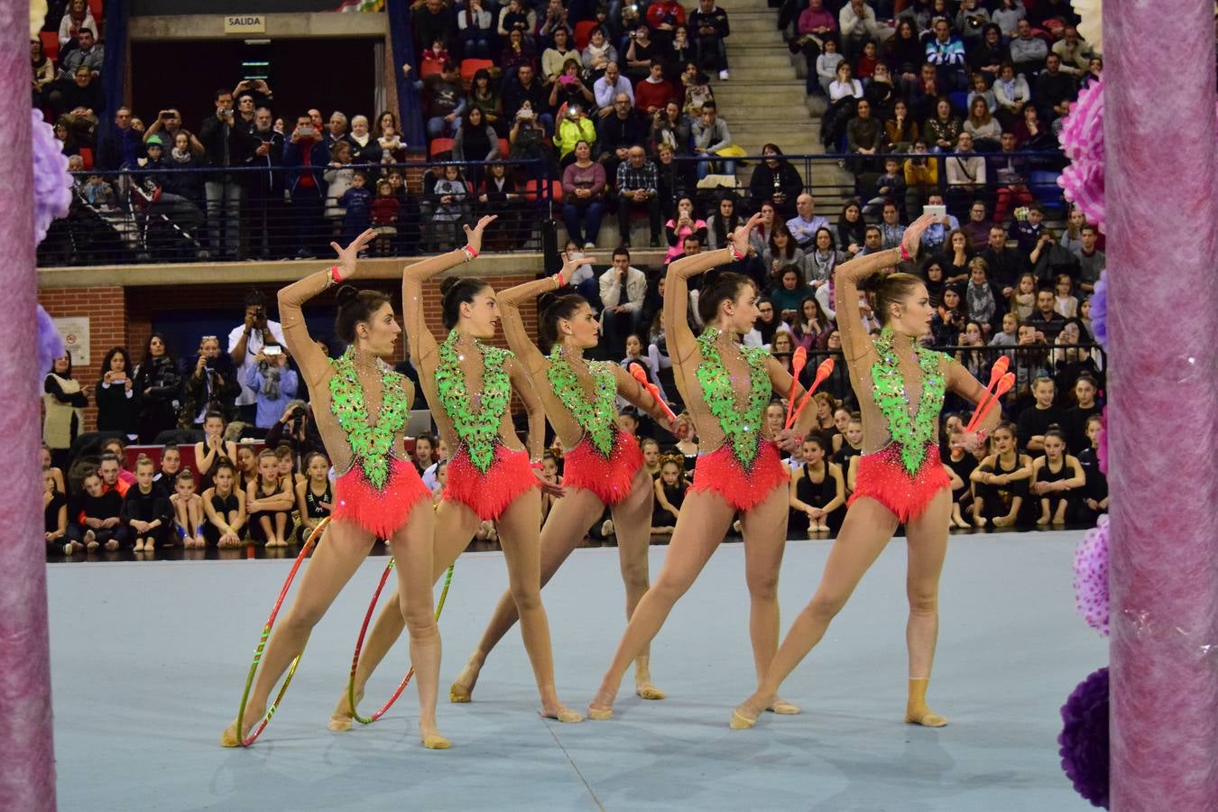 La selección de gimnasia rítimica, en Logroño