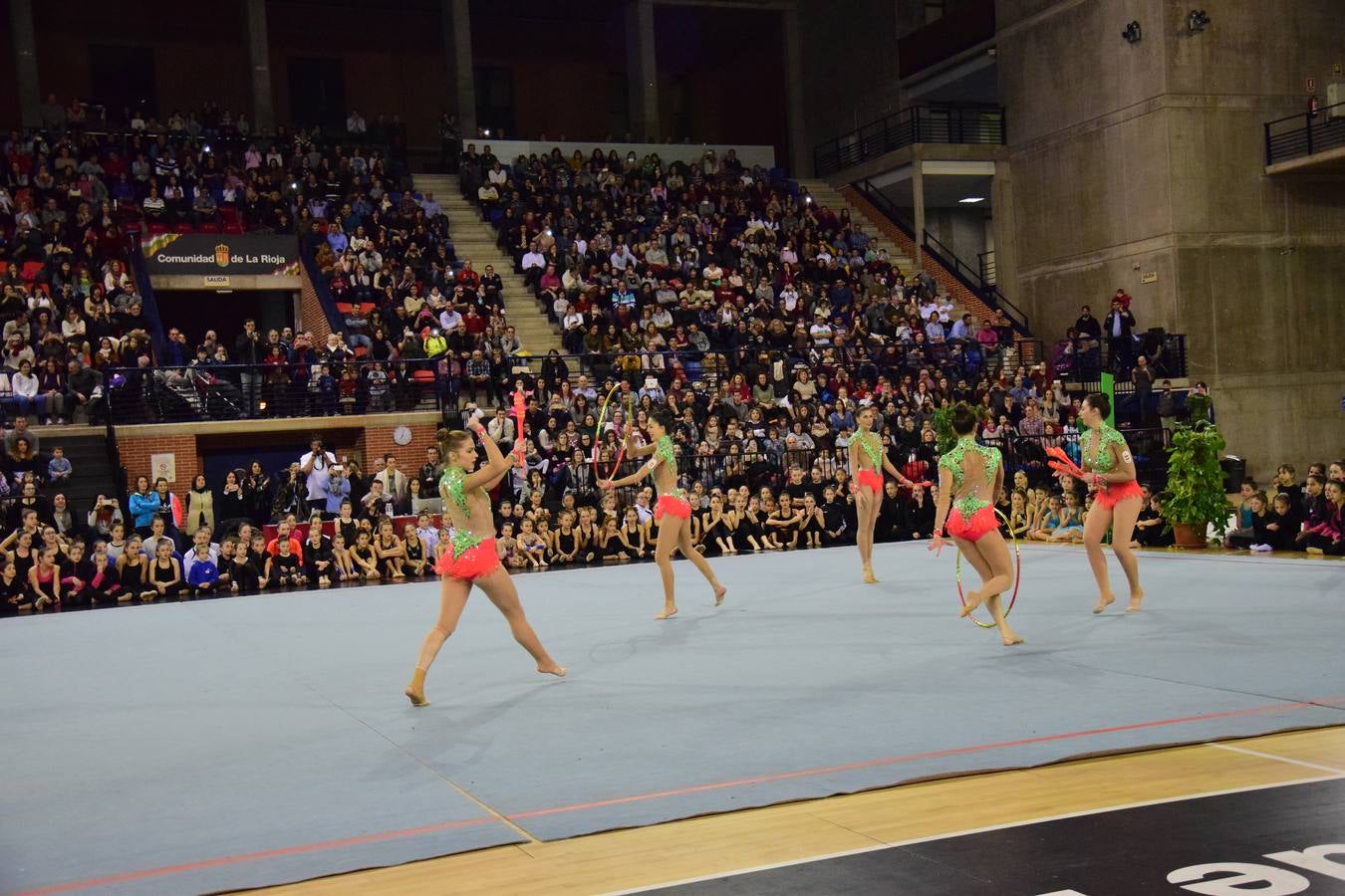 La selección de gimnasia rítimica, en Logroño