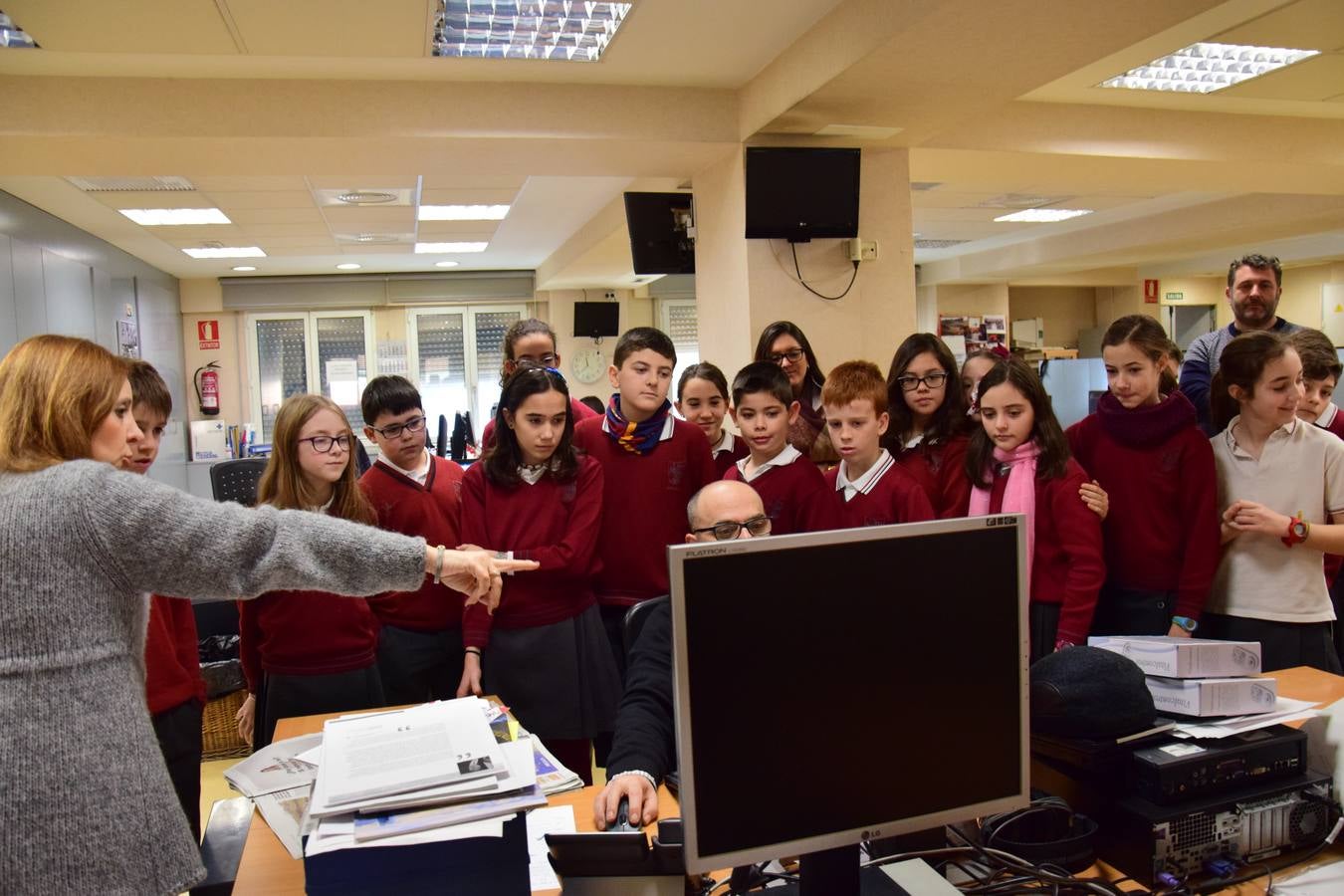 Visita de los alumnos de Jesuitas