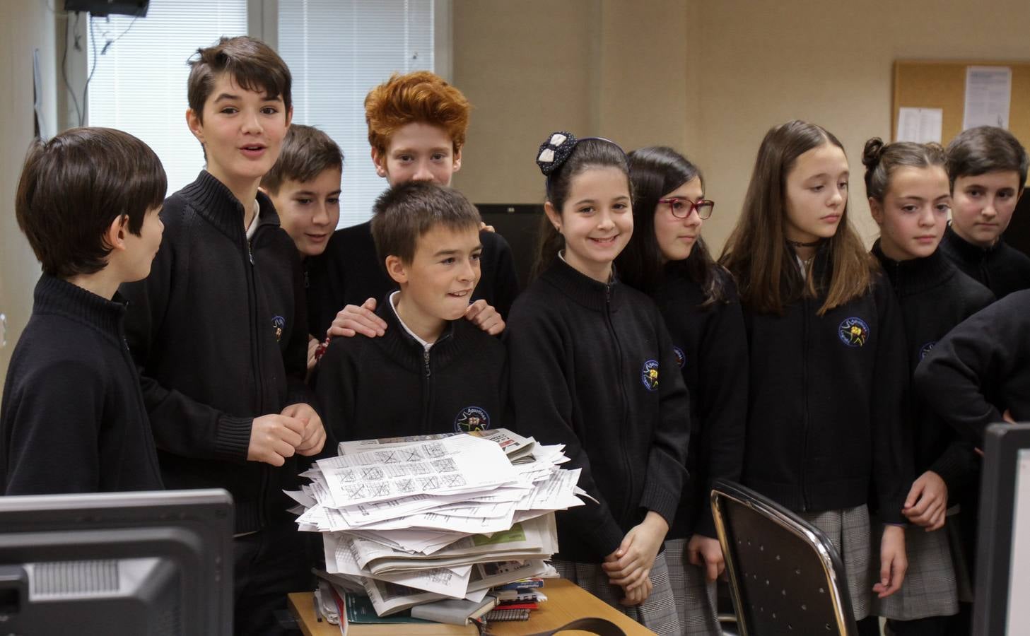 Los alumnos del 6º B del colegio Nuestra Señora del Buen Consejo, Agustinas, visitan la multimedia de Diario LA RIOJA