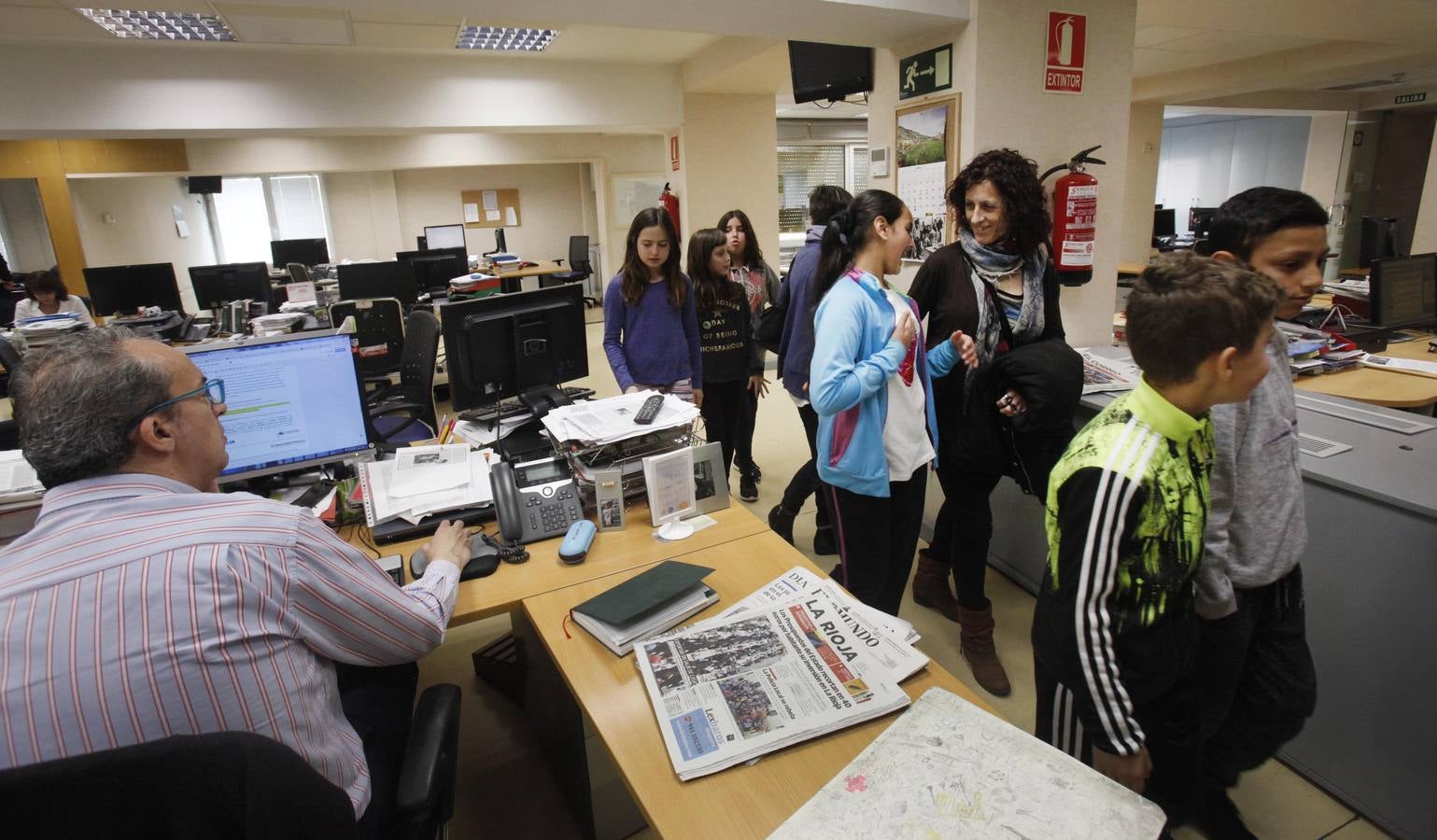 Los alumnos de 5º A del Colegio Navarrete El Mudo visitan la multimedia de Diario LA RIOJA