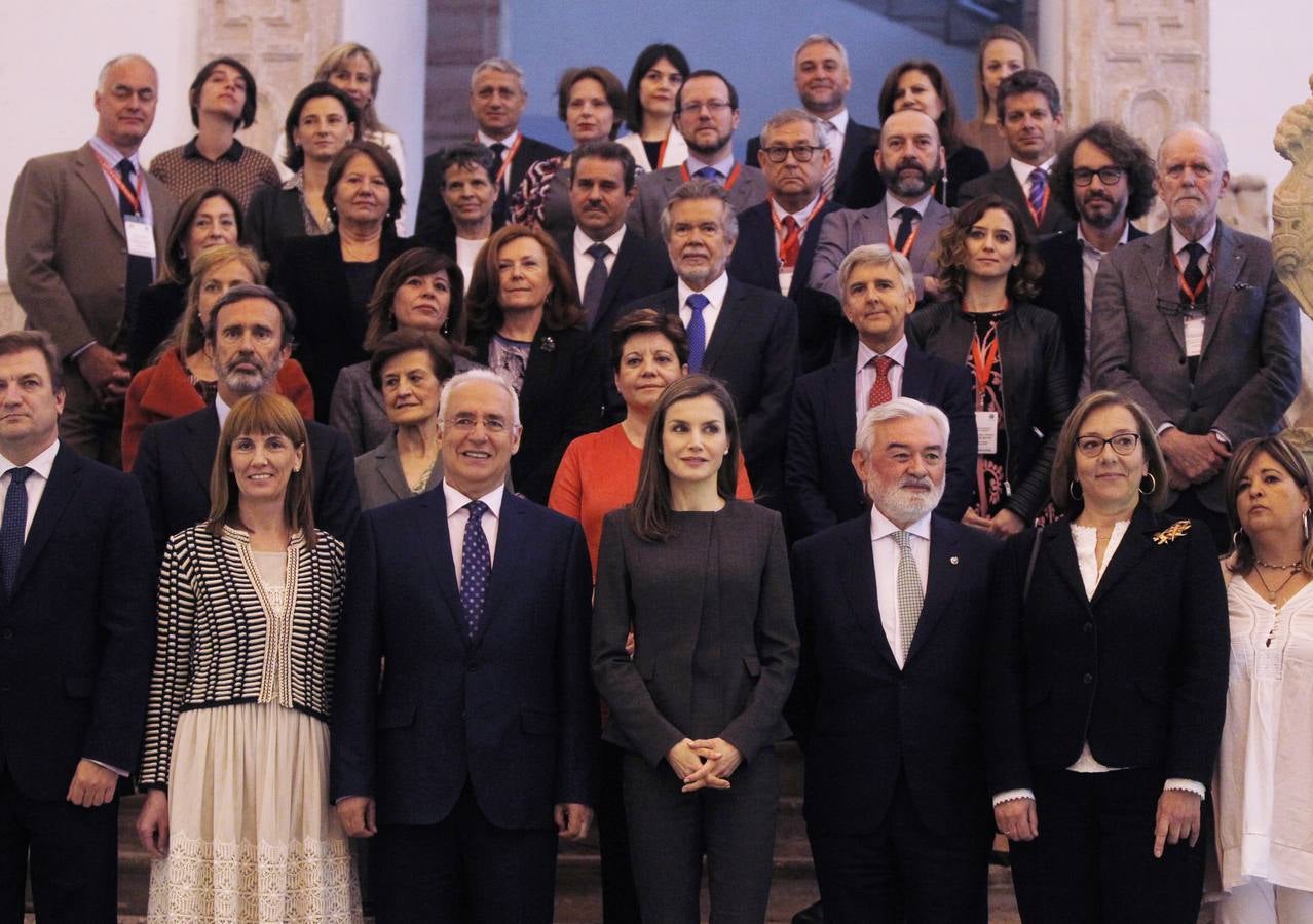 La Reina Letizia inaugura la duodécima edición del Seminario Internacional de Lengua y Periodismo, organizado por la Fundación San Millán