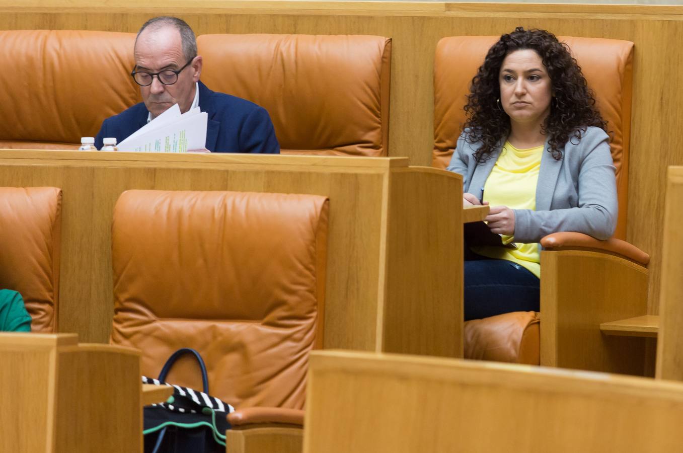 Los gestos de la sesión del Pleno del Parlamento