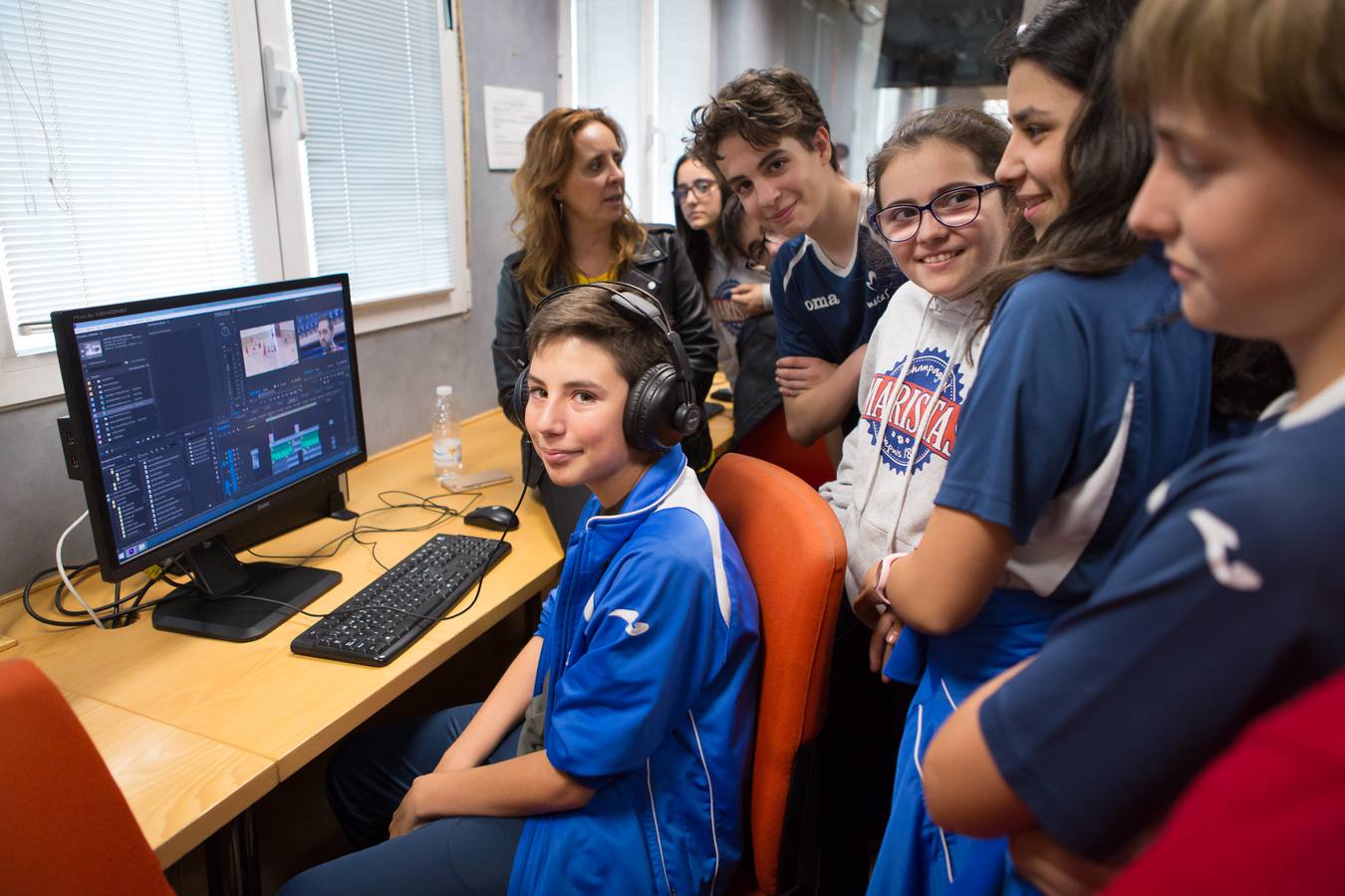 1º D de la ESO de Maristas visita la multimedia de Diario LA RIOJA