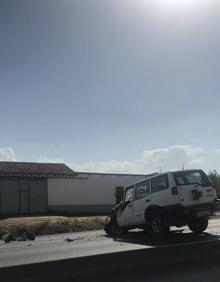 Imagen secundaria 2 - Dos heridos en la N-232 en dos accidentes en El Villar y en Briones