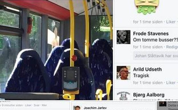 Un grupo racista de Facebook insulta a seis asientos vacíos al confundirlos con burkas