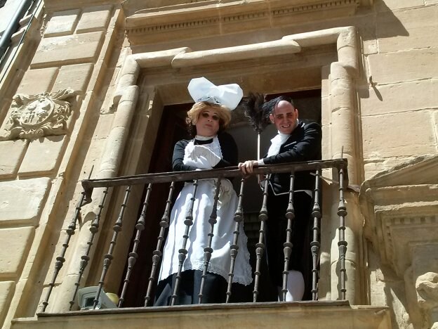 Martín Nalda y Rubén García en el palacio de los Condes de Haro. 