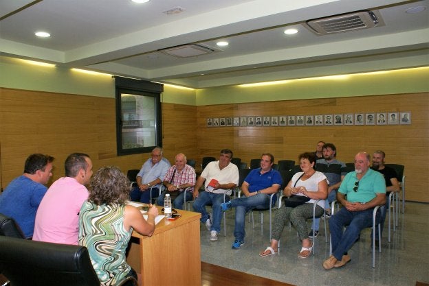 Un momento de la reunión celebrada ayer en Nájera. 